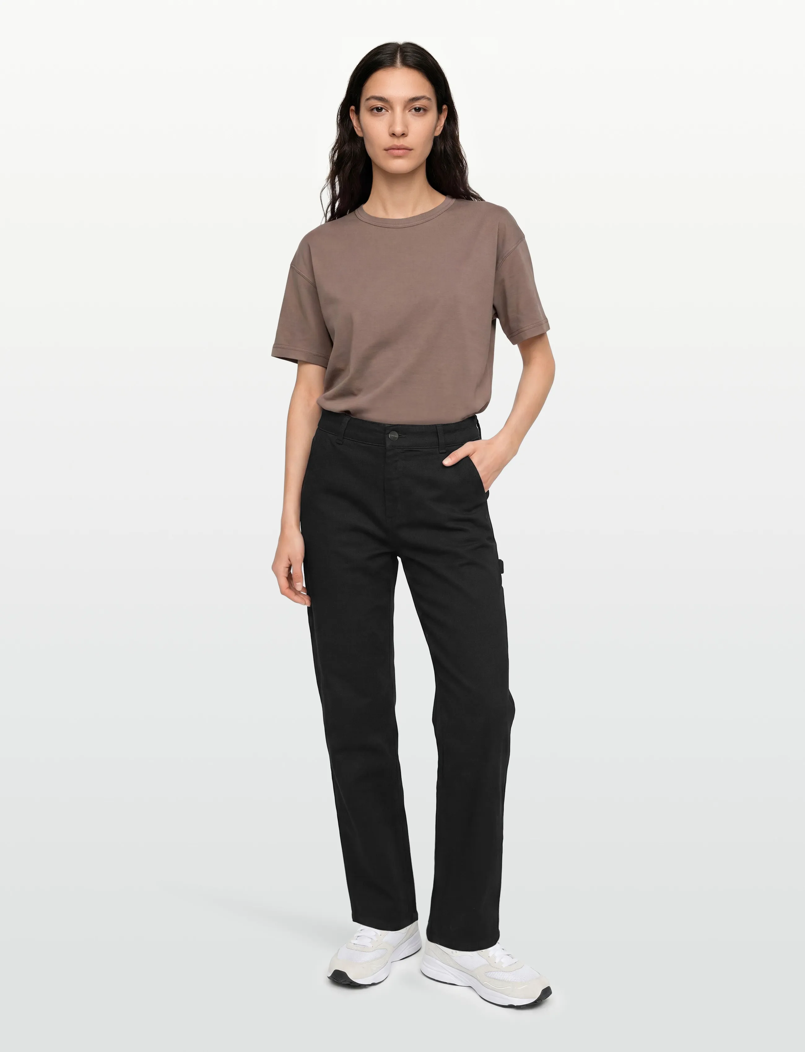 Carhartt WIP - W' Pierce Pant Straight Hudson - bukser & jeans - black rinsed - 0