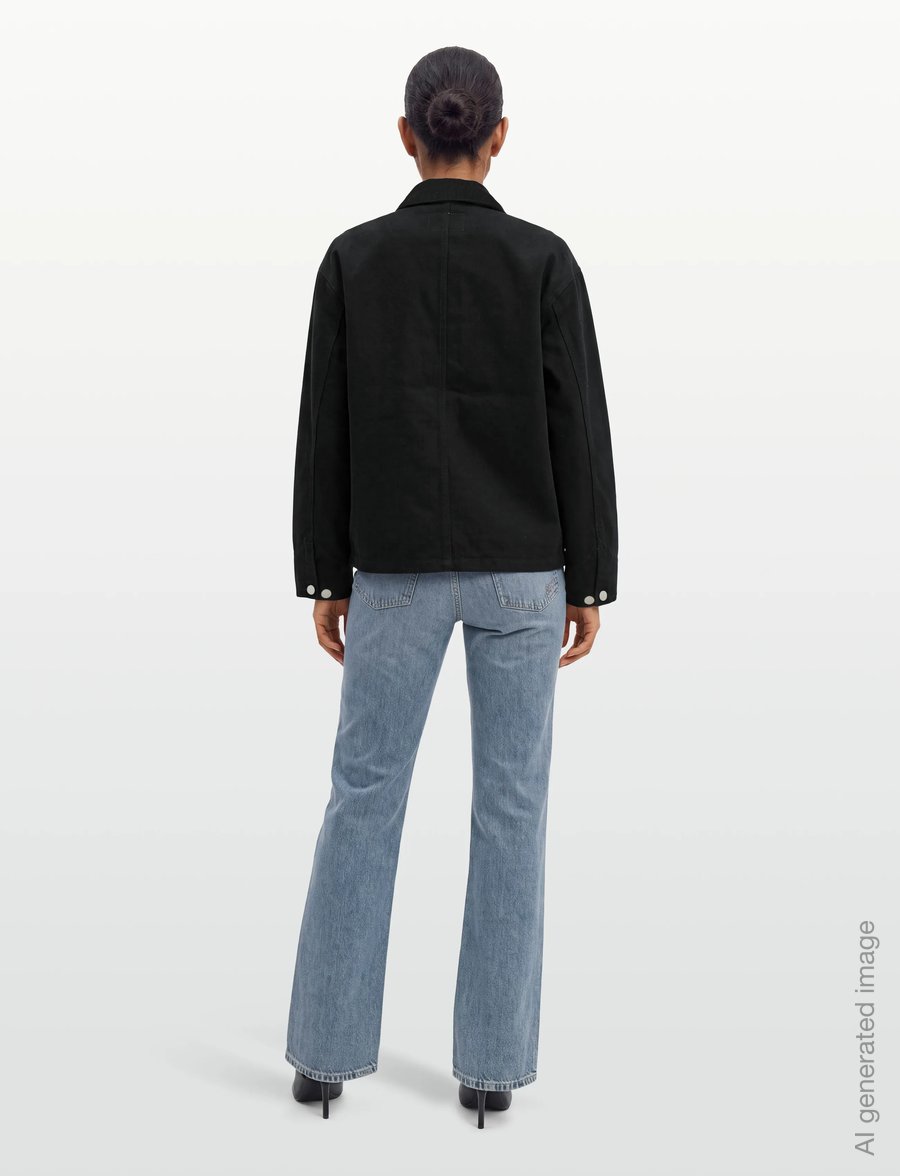 Carhartt WIP - W' OG Michigan Coat Dearborn (Summer) - teksatagid - black / black rinsed - 4