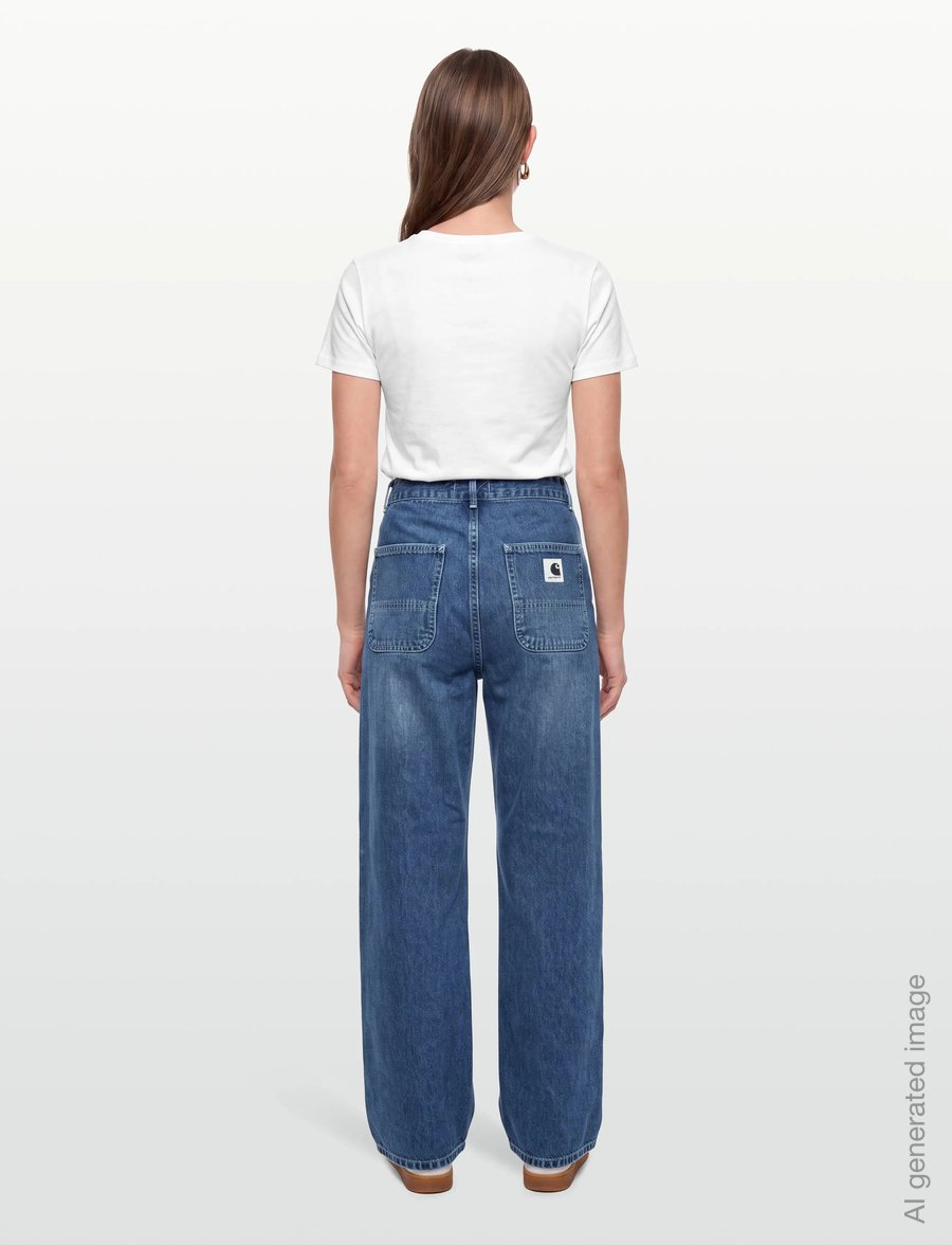 Carhartt WIP - W' Simple Pant Norco - raka jeans - blue stone washed - 4