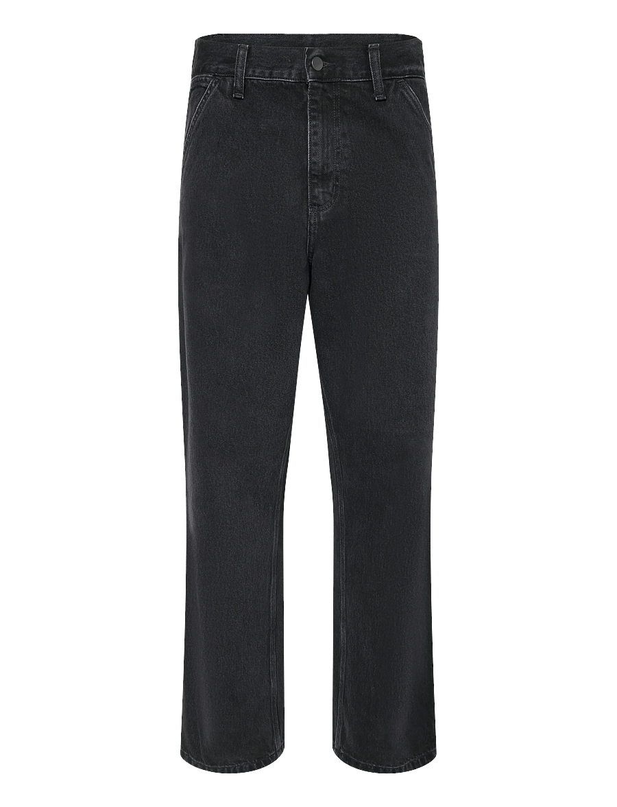 Carhartt WIP - Single Knee Pant Smith - regular jeans - black stone washed - 0
