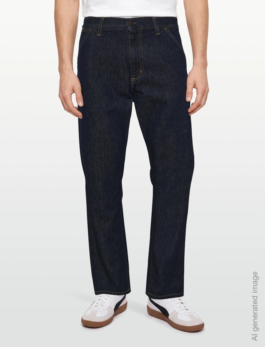 Carhartt WIP - Single Knee Pant Smith - regular jeans - blue rinsed - 3