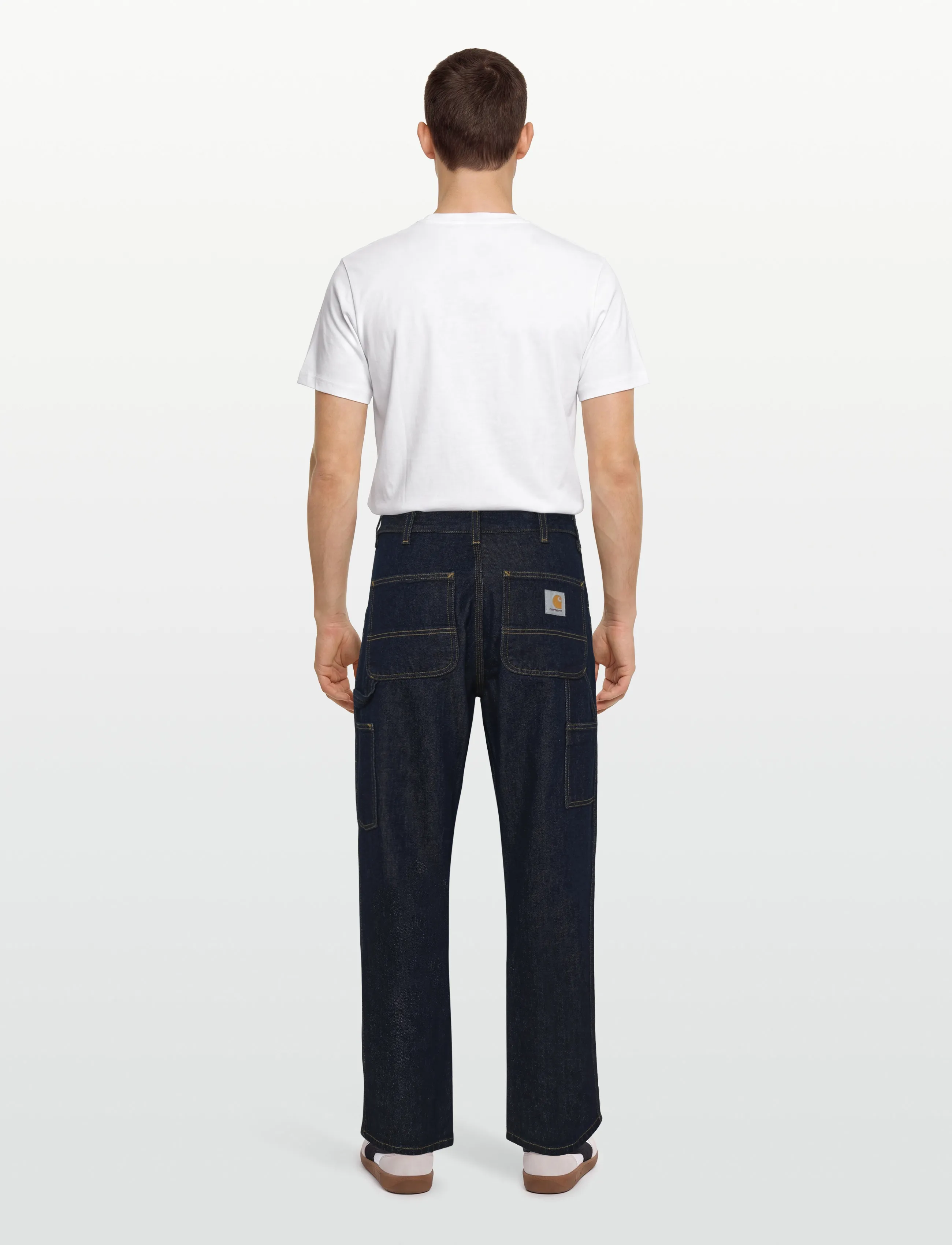 Carhartt WIP - Single Knee Pant Smith - mænd - blue rinsed - 4