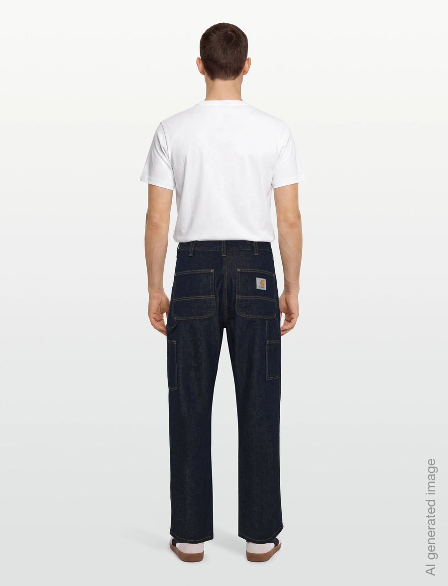 Carhartt WIP - Single Knee Pant Smith - regular jeans - blue rinsed - 4