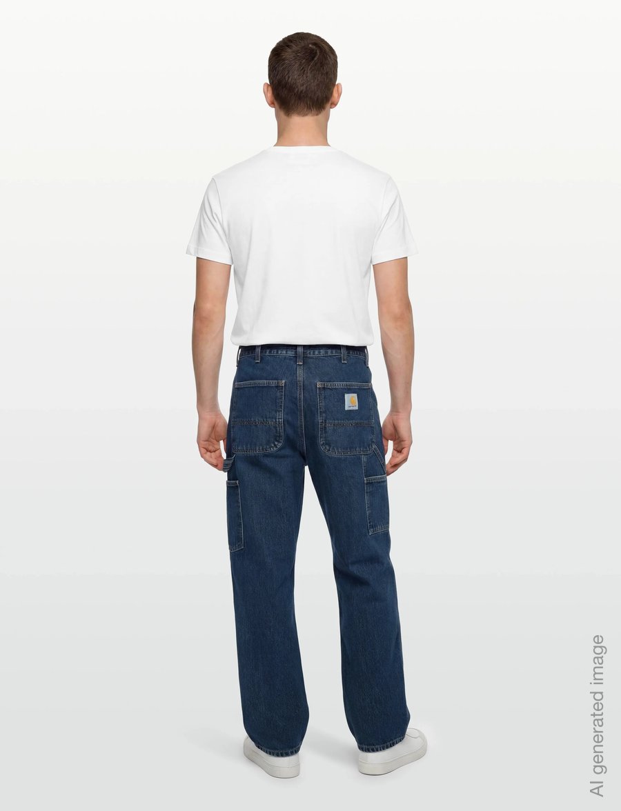 Carhartt WIP - Single Knee Pant Smith - regular jeans - blue stone washed - 4