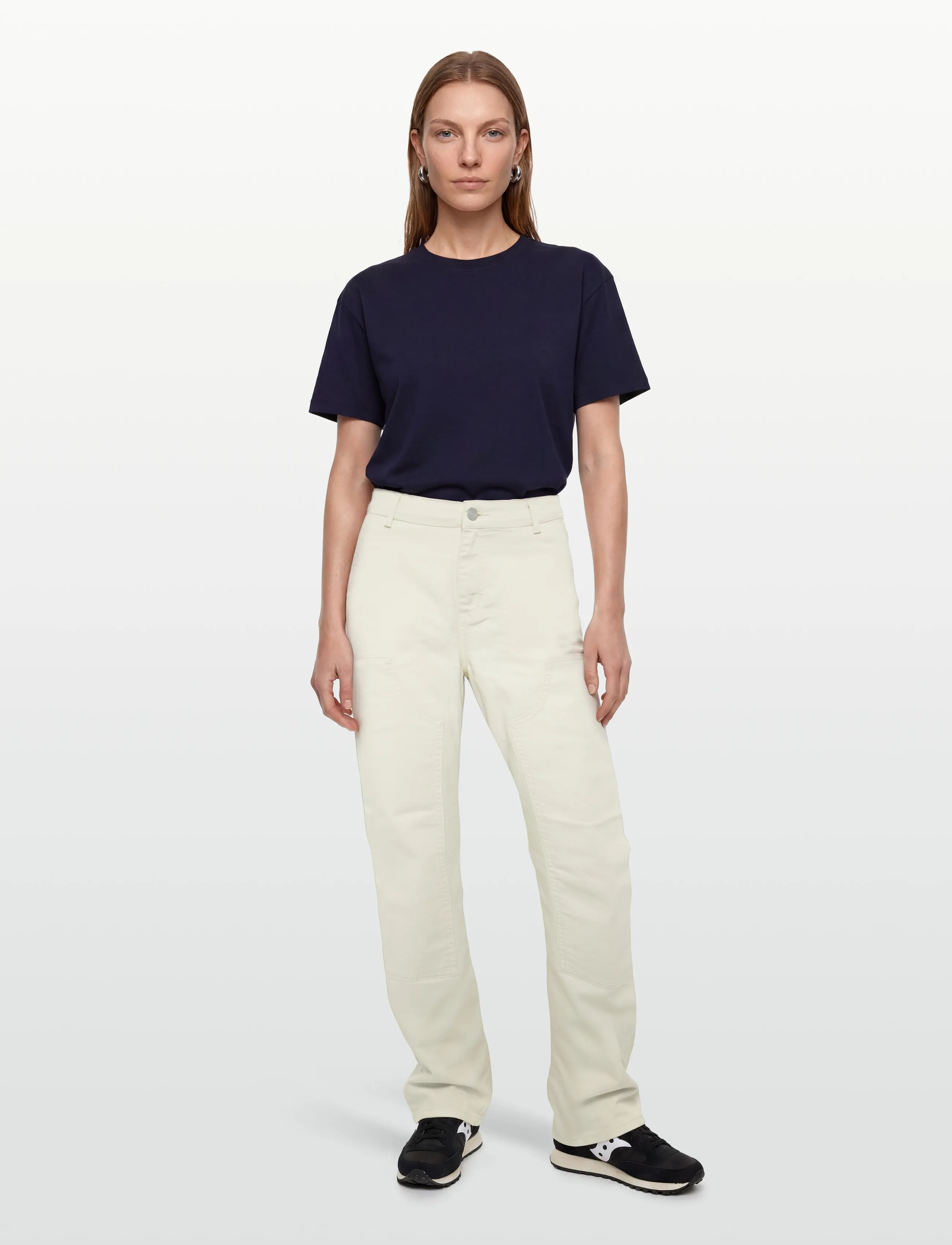 Carhartt WIP - W' Pierce Double Knee Pant Hudson - bukser & jeans - salt rinsed - 0