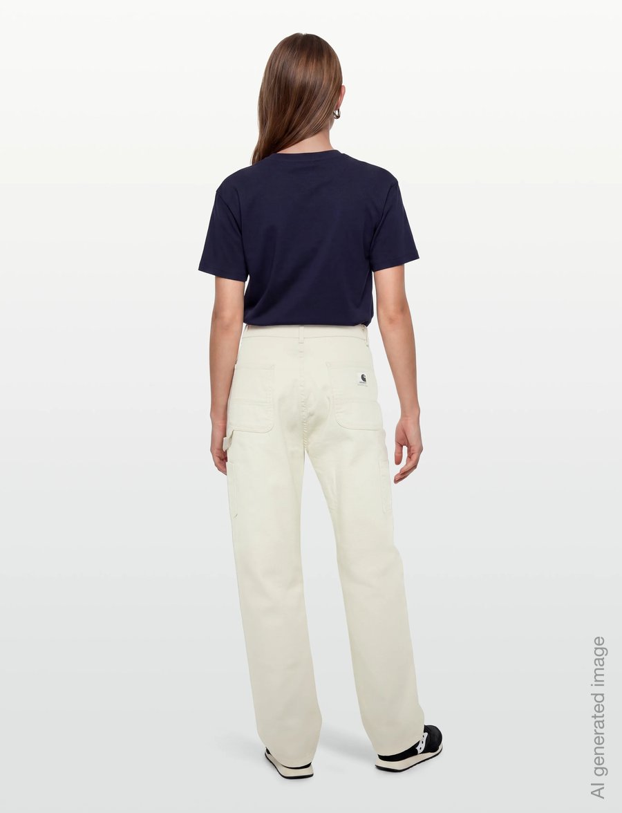 Carhartt WIP - W' Pierce Double Knee Pant Hudson - raka jeans - salt rinsed - 4