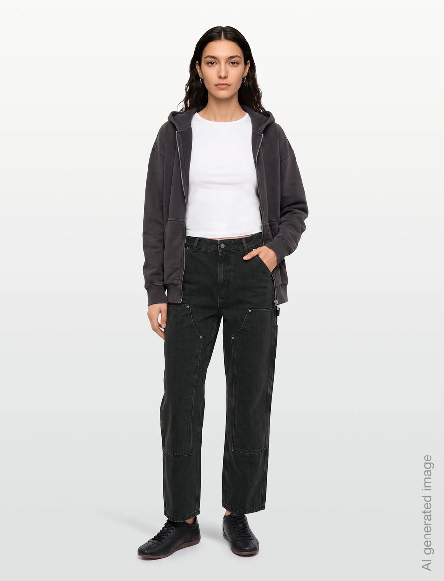 Carhartt WIP - W' Nash DK Pant - raka jeans - black stone washed - 0