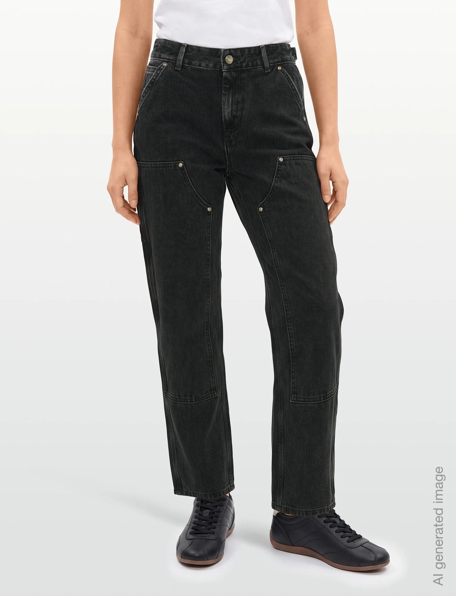 Carhartt WIP - W' Nash DK Pant - raka jeans - black stone washed - 5
