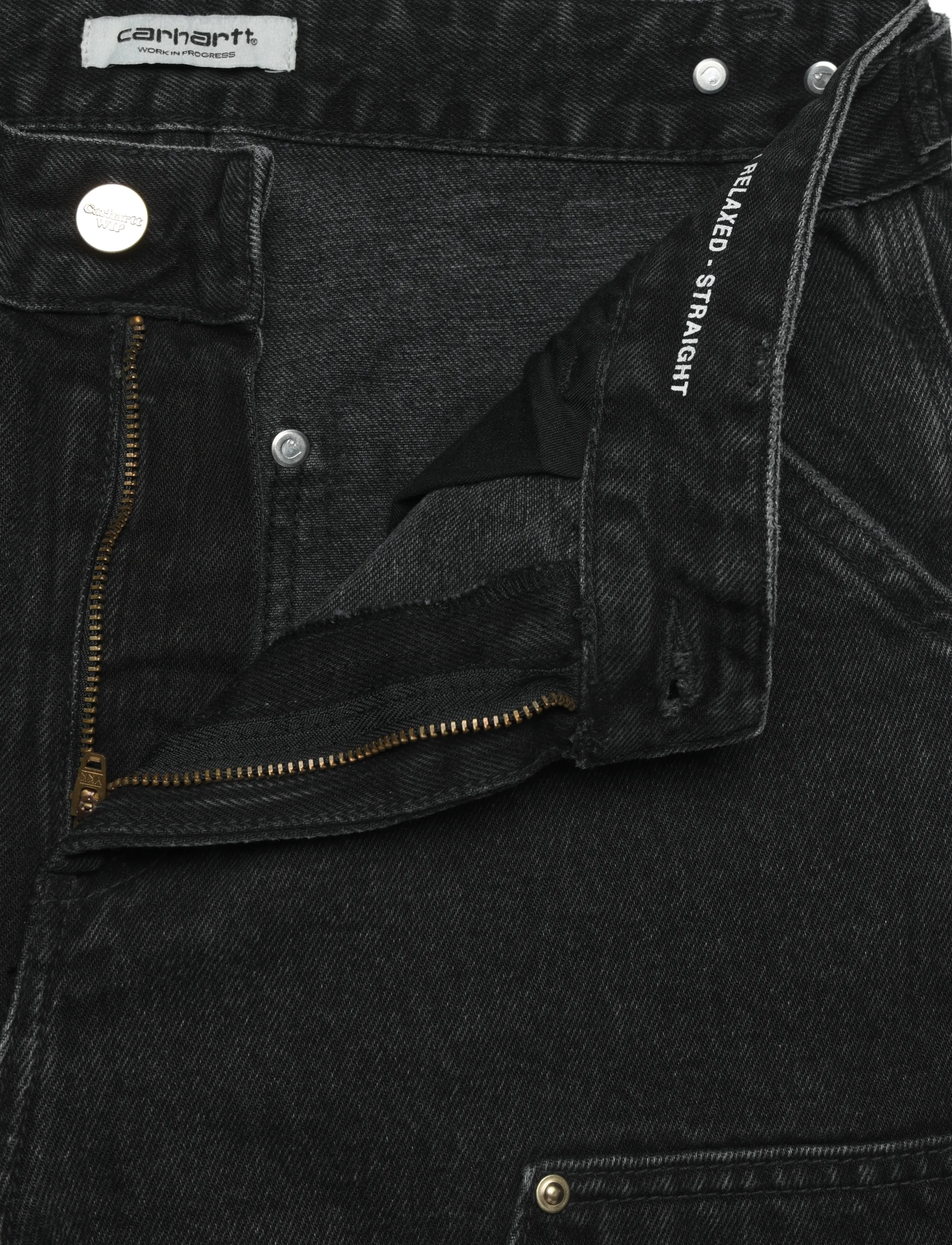 Carhartt WIP - W' Nash DK Pant - straight jeans - black stone washed - 5