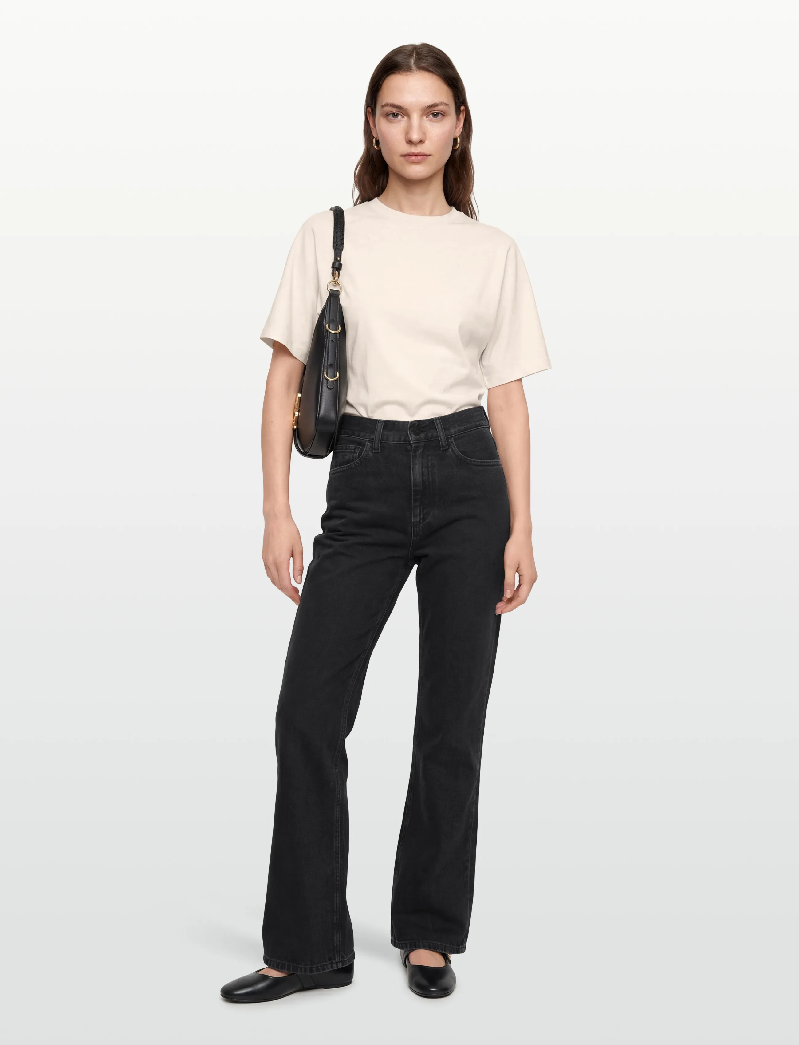 Carhartt WIP - W' Varney Pant - platėjantys džinsai - black stone washed - 0