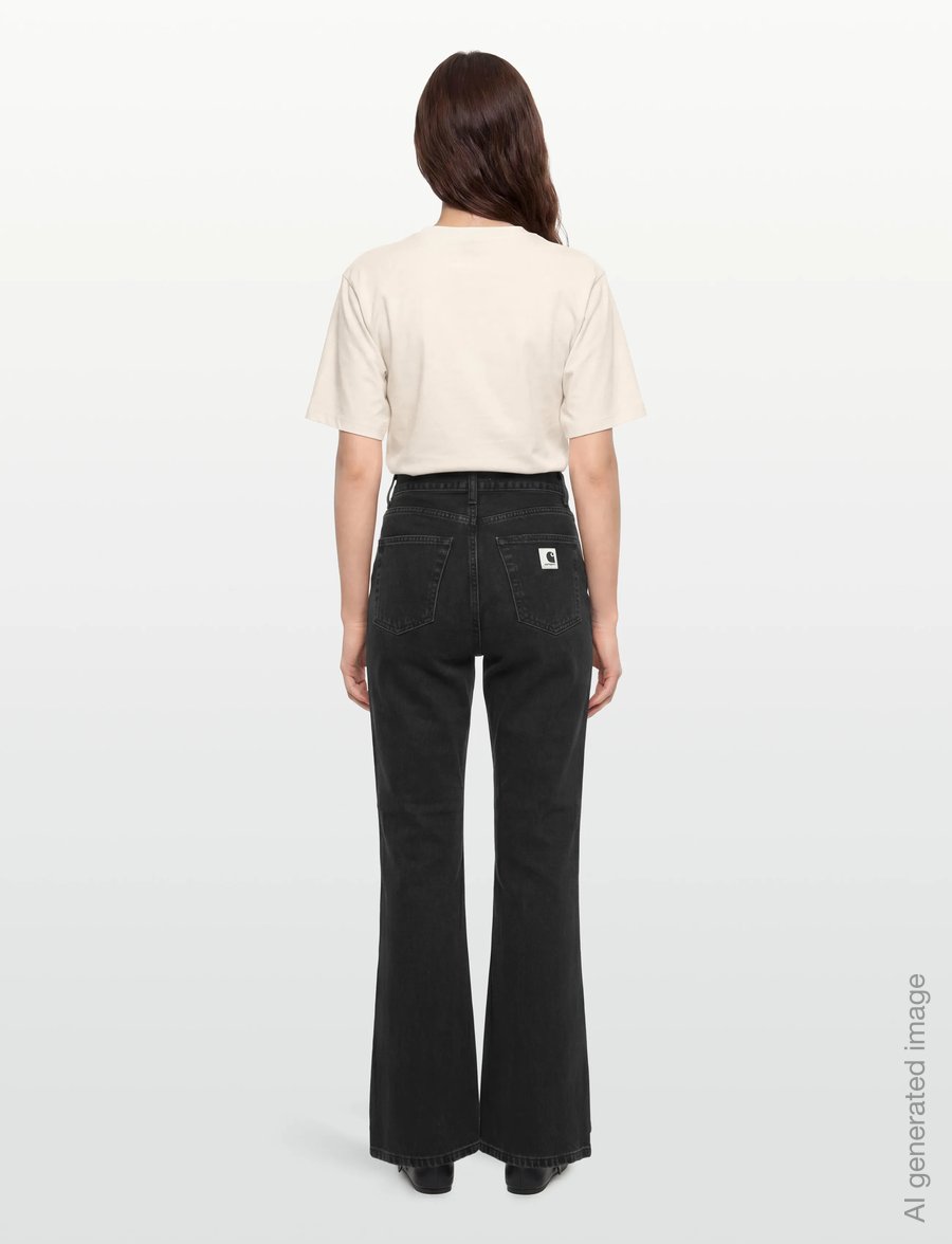 Carhartt WIP - W' Varney Pant - bootcut jeans - black stone washed - 4