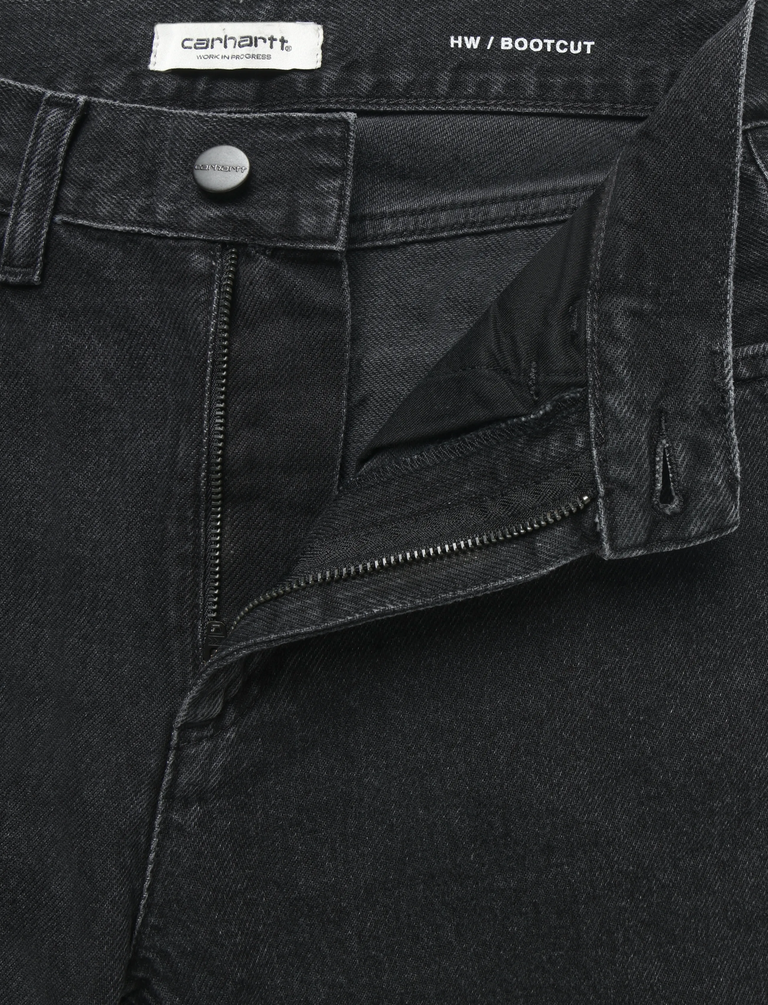 Carhartt WIP - W' Varney Pant - platėjantys džinsai - black stone washed - 5