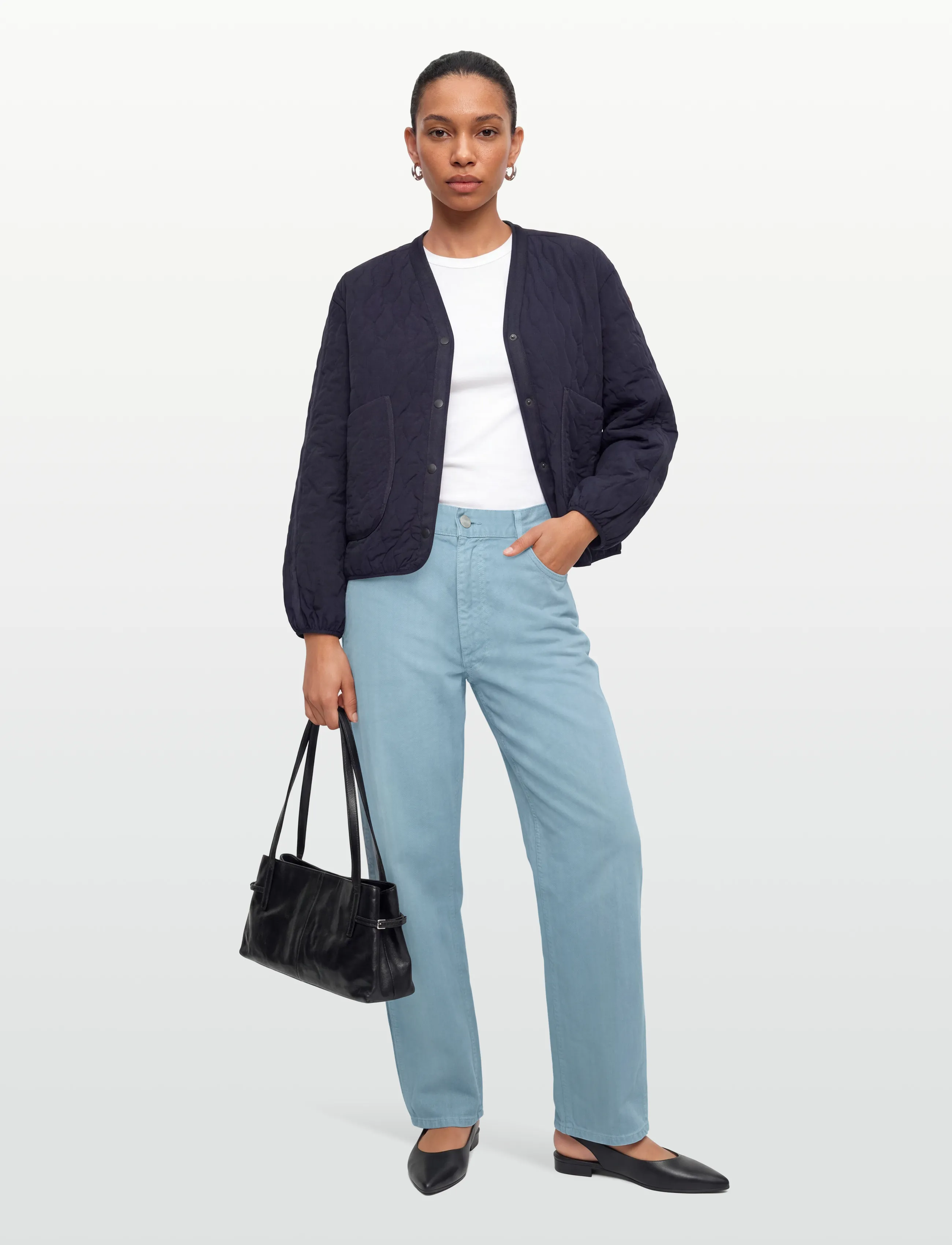 Carhartt WIP - W' Norris Single Knee Pant - proste dżinsy - misty sky - 0