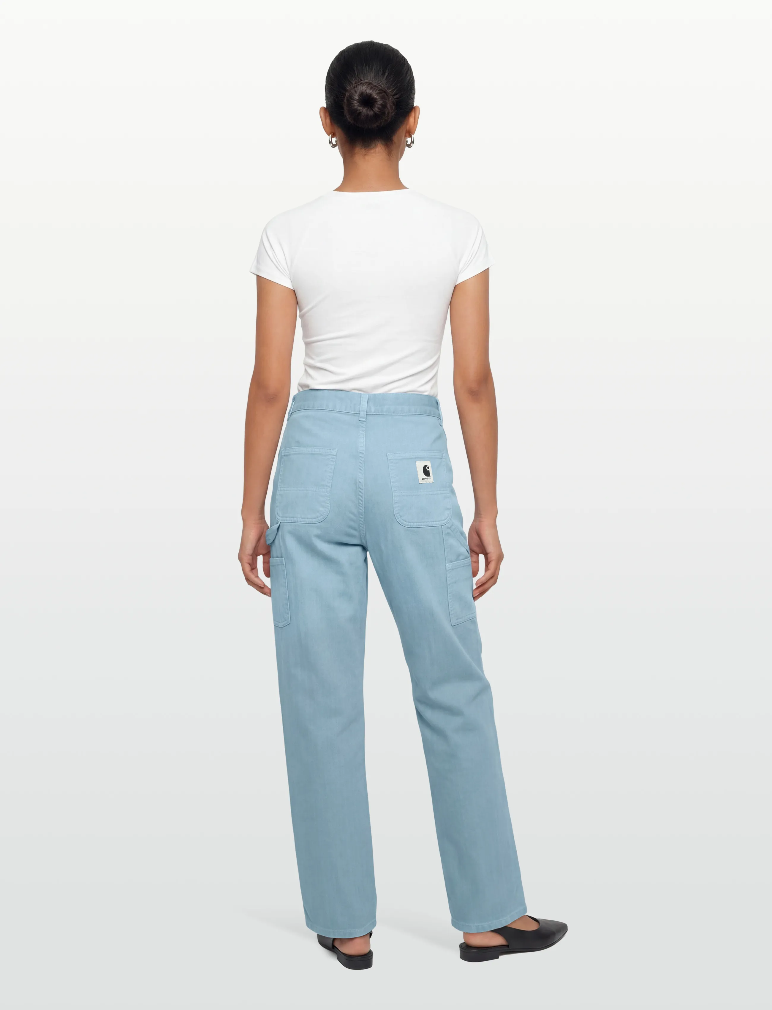 Carhartt WIP - W' Norris Single Knee Pant - proste dżinsy - misty sky - 4