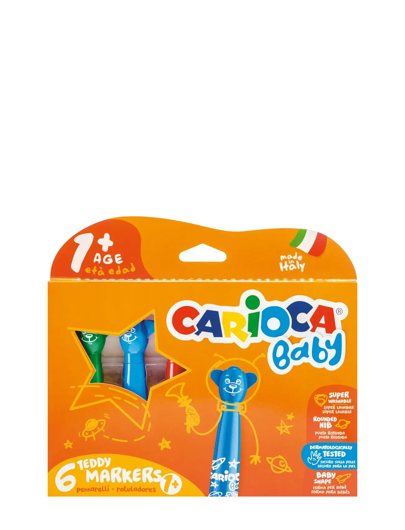 Carioca Nallepennor 6St, Børn, Coloured Blyant, Multi/mønstret, Str: ONE SIZE