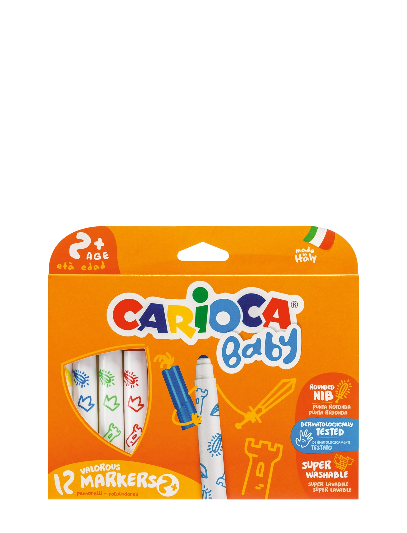 Carioca Carioca Baby Jumbofiberpennor, One Size, Multi/patterned, Tegning > Farveblyanter, Børn