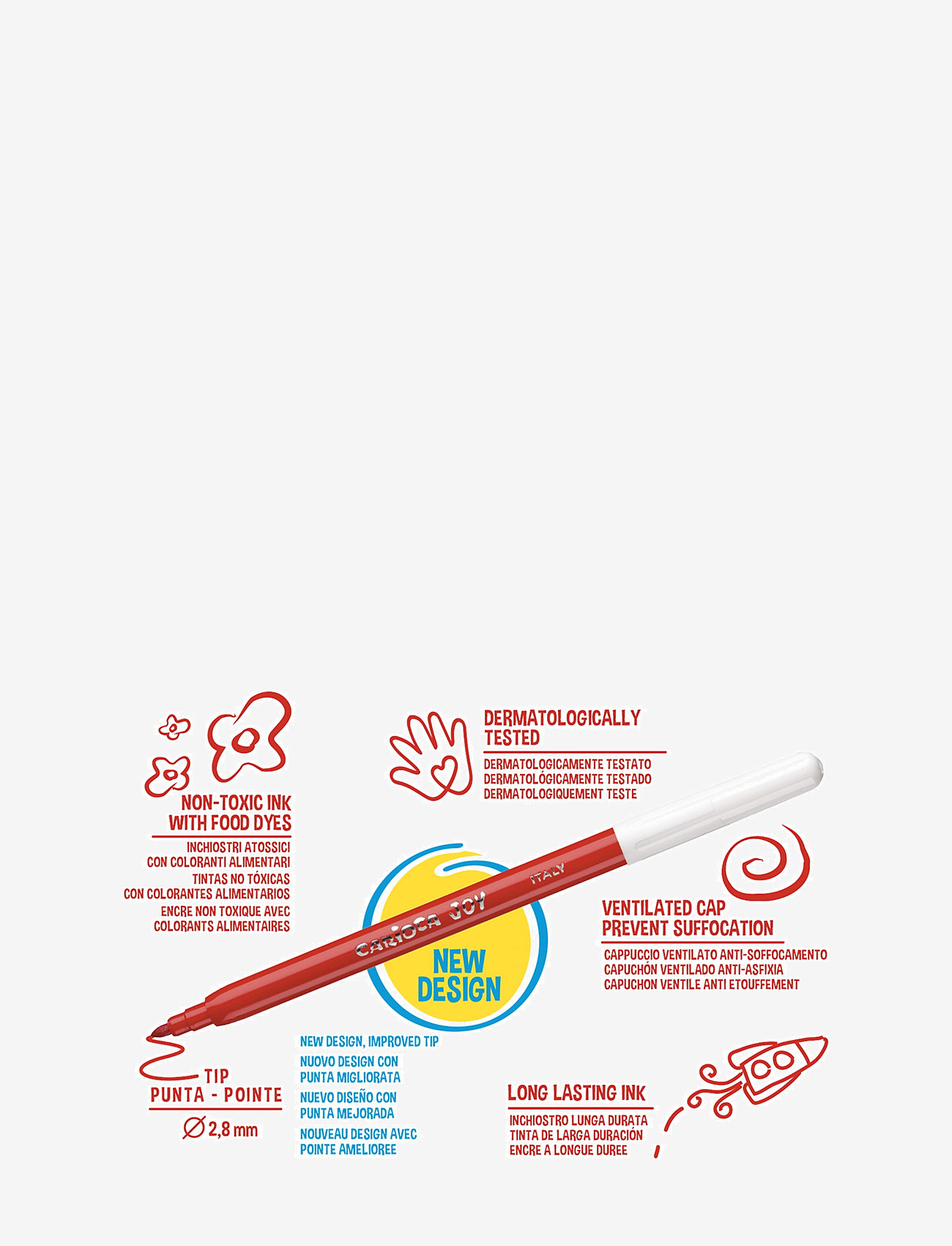 Carioca - CARIOCA FIBERPENNOR 12 ST - bleistifte - white - 2