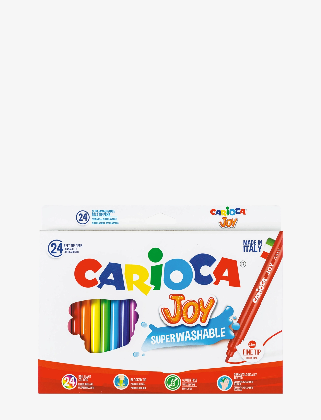 Carioca Fiberpennor 24 St, One Size, Drawing, Mehrfarbig/gemustert - Coloured Pencils, Kinder