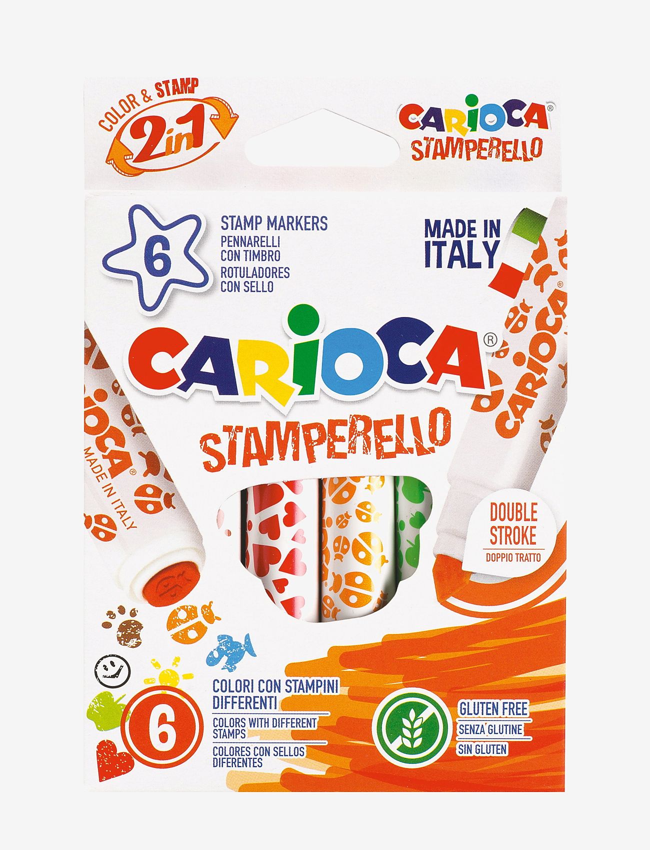 CARIOCA STÄMPELFIBERPENNOR - WHITE