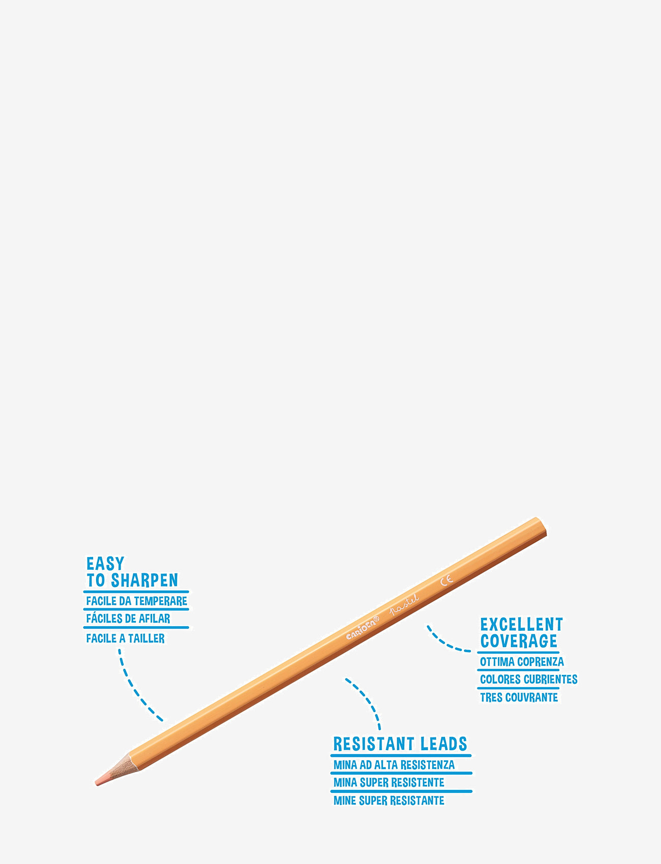 Carioca - CARIOCA FÄRGPENNOR PASTELL 12ST - blyanter - white - 2