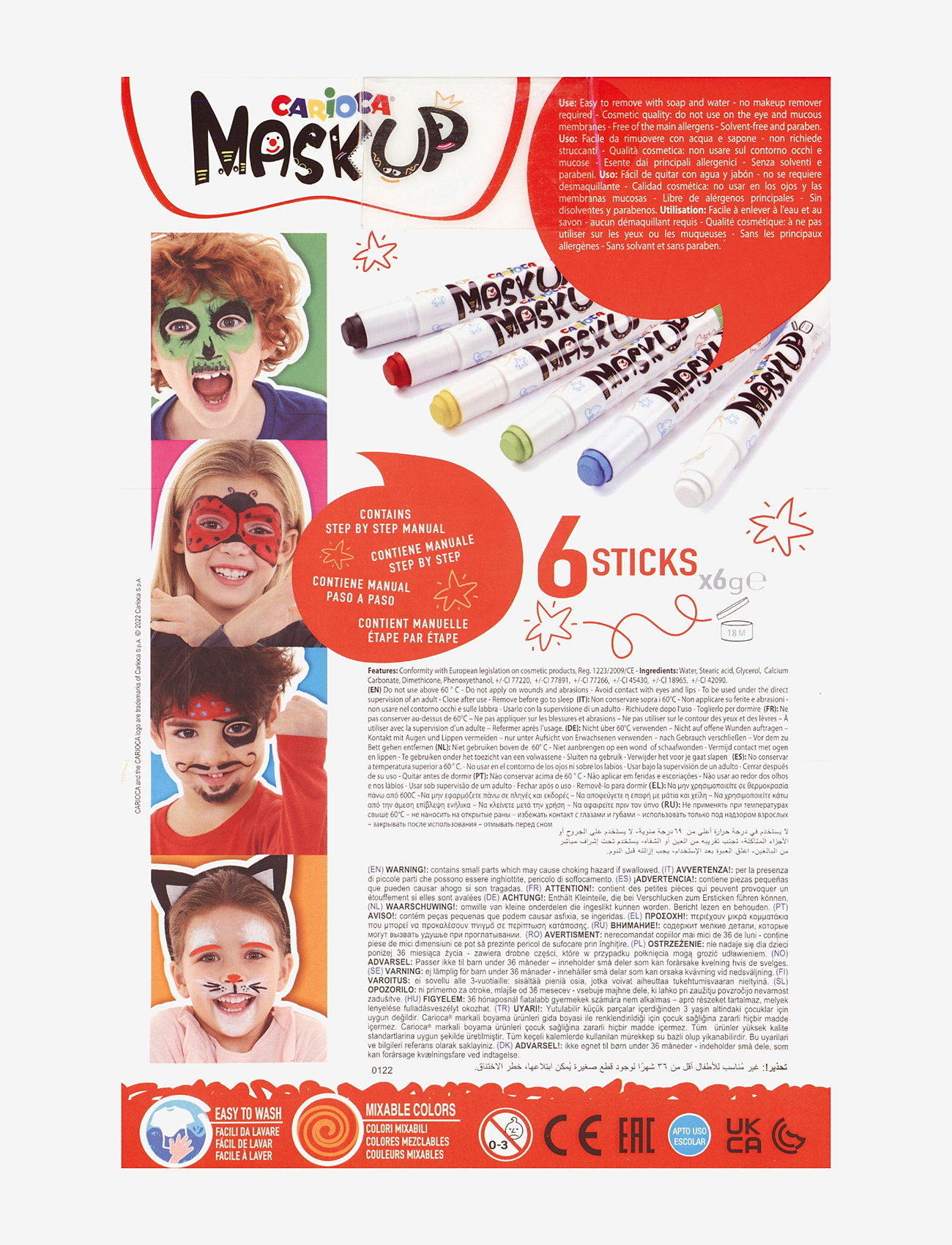 Carioca - CARIOCA MASK-UP CLASSIC 6-PACK - geschenke unter 30€ - white - 2