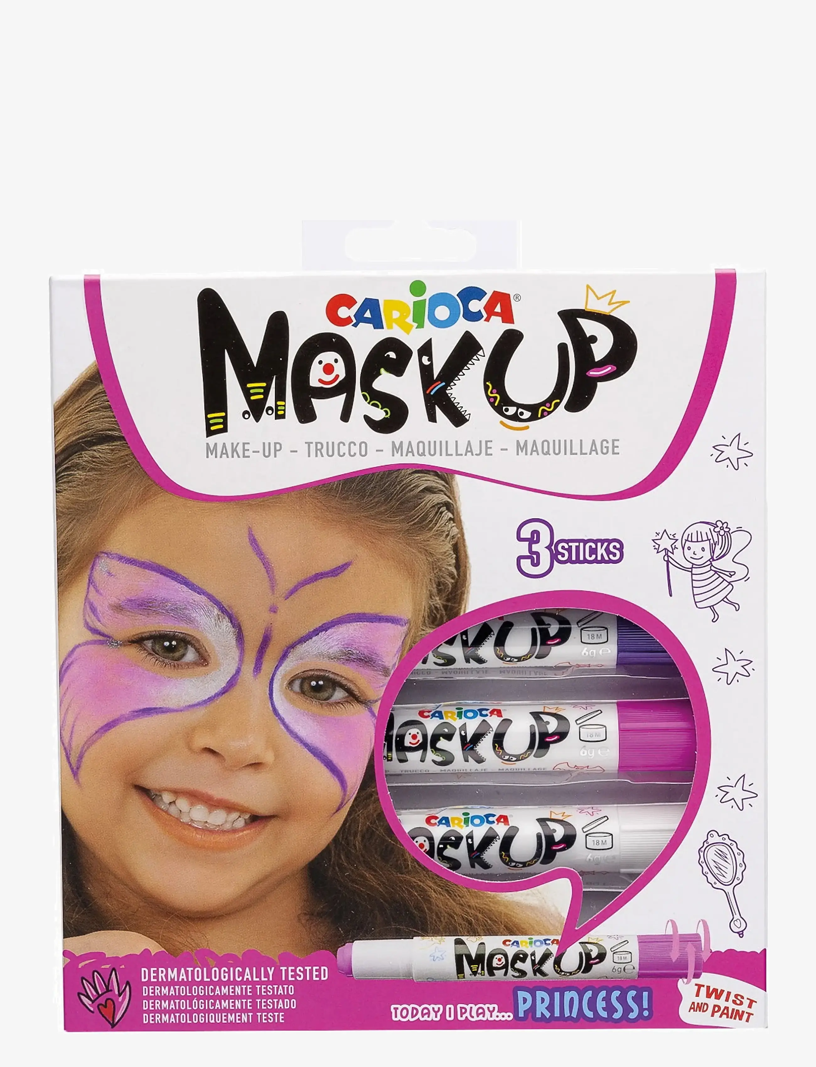 Carioca Mask-Up Älvprinsessa, One Size, Spielzeug, Mehrfarbig/gemustert - Face Paints, Kinder