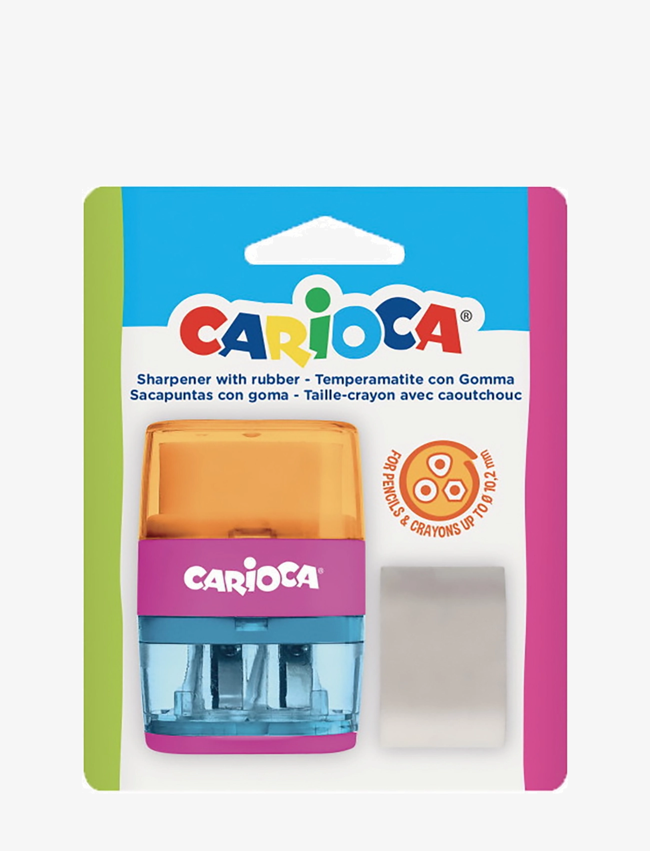 Carioca Pennvässare Med Sudd, One Size, Desk Accessories, Mehrfarbig/gemustert - Pencil Sharpeners, Homeware