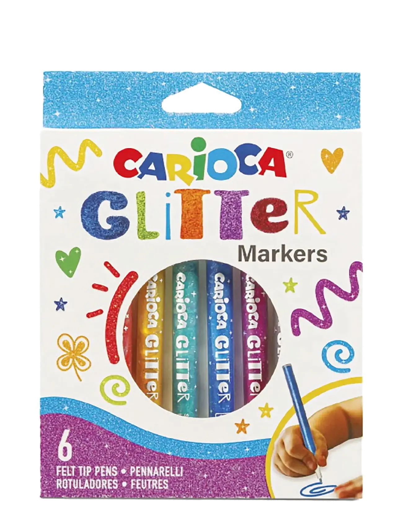 Carioca CARIOCA GLITTERPENNOR 6 ST - 4 for 3 - MULTI / multi