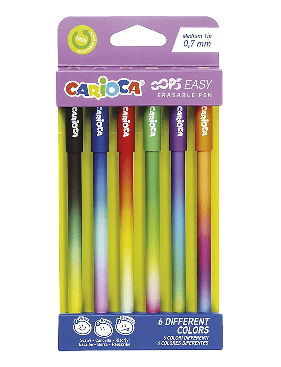 Carioca - CARIOCA OOPS SUDDBAR BLÄCKPENNA 6 ST - pennor - multi - 0