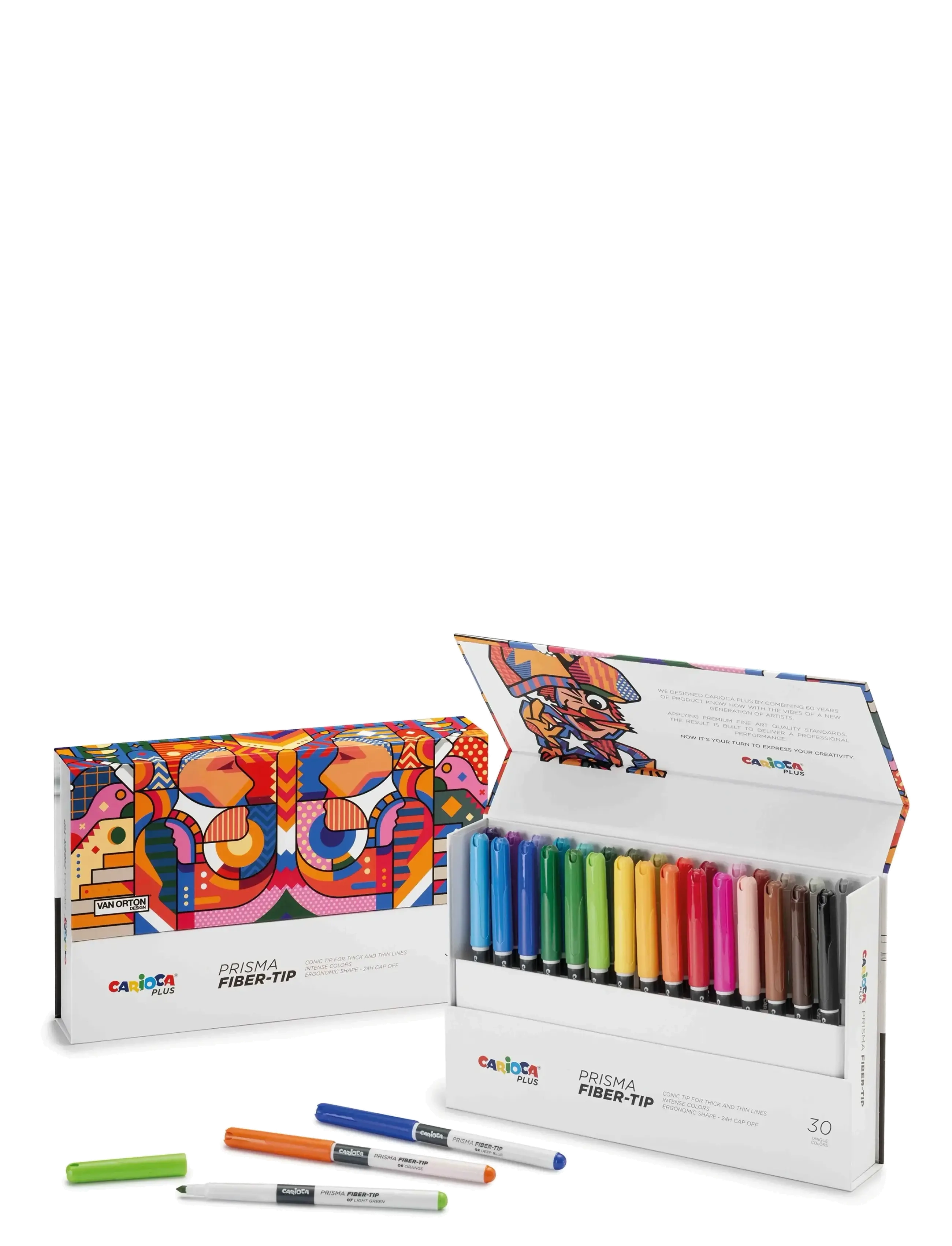 Carioca - CARIOCA PLUS PRISMA FIBERPENNOR 30-PACK - crayons - multi - 1