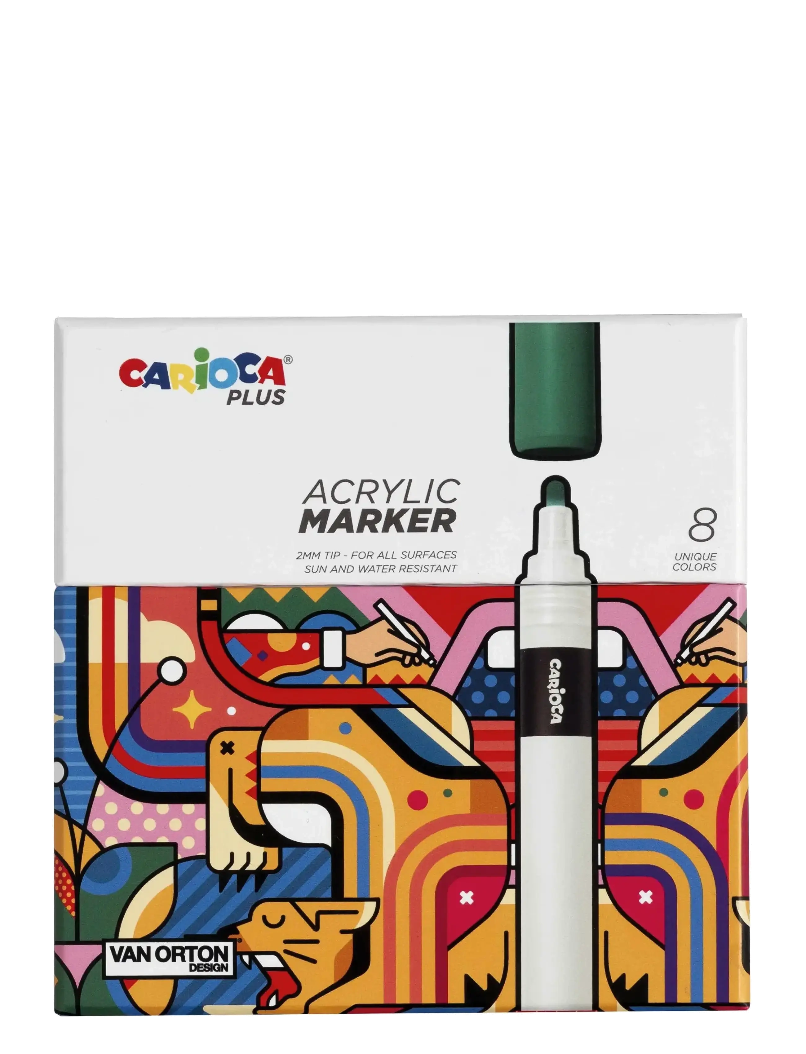 CARIOCA Carioca Plus Akrylpennor 8-Pack Patterned - One Size - Kinder