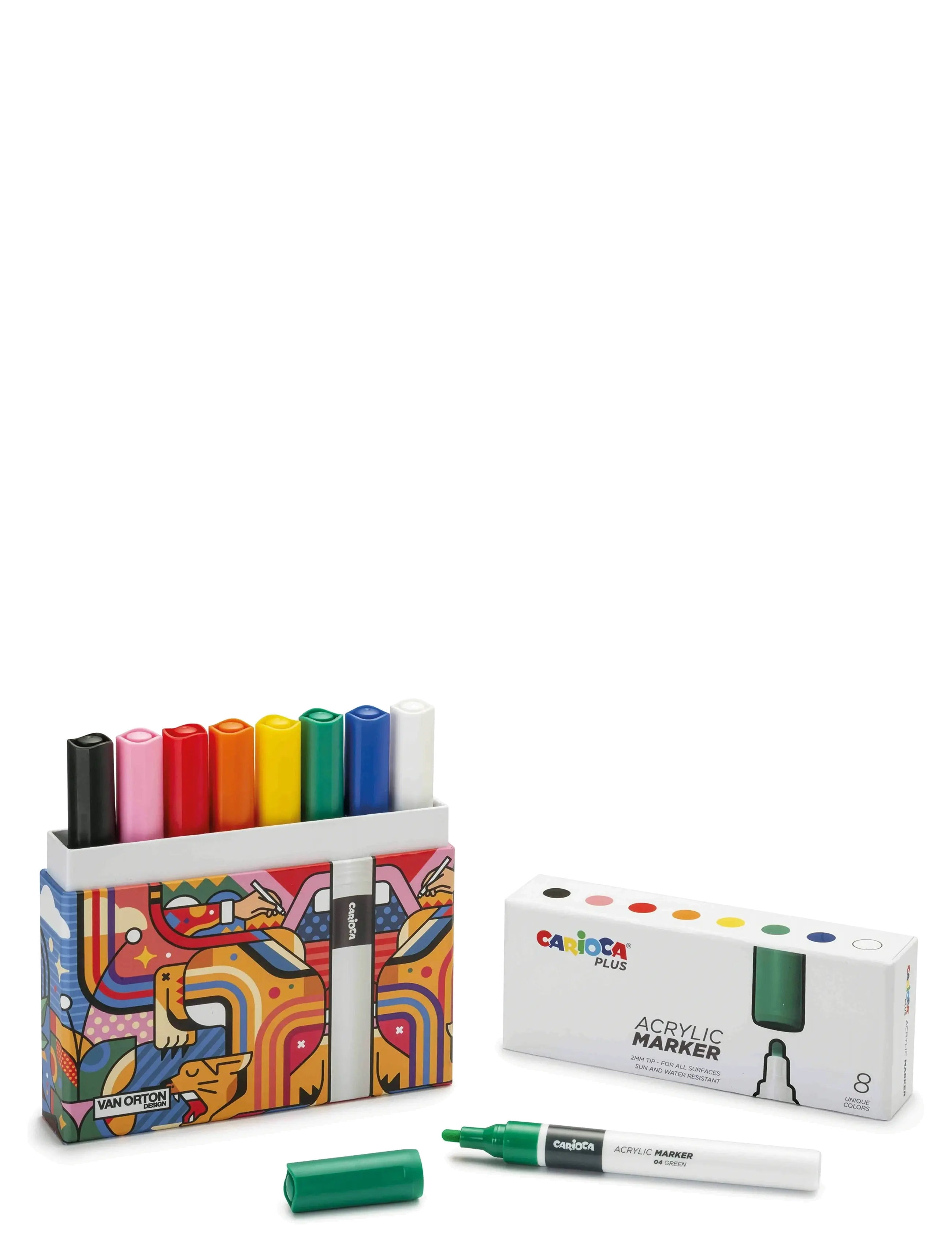 Carioca - CARIOCA PLUS AKRYLPENNOR 8-PACK - pennor - multi - 1