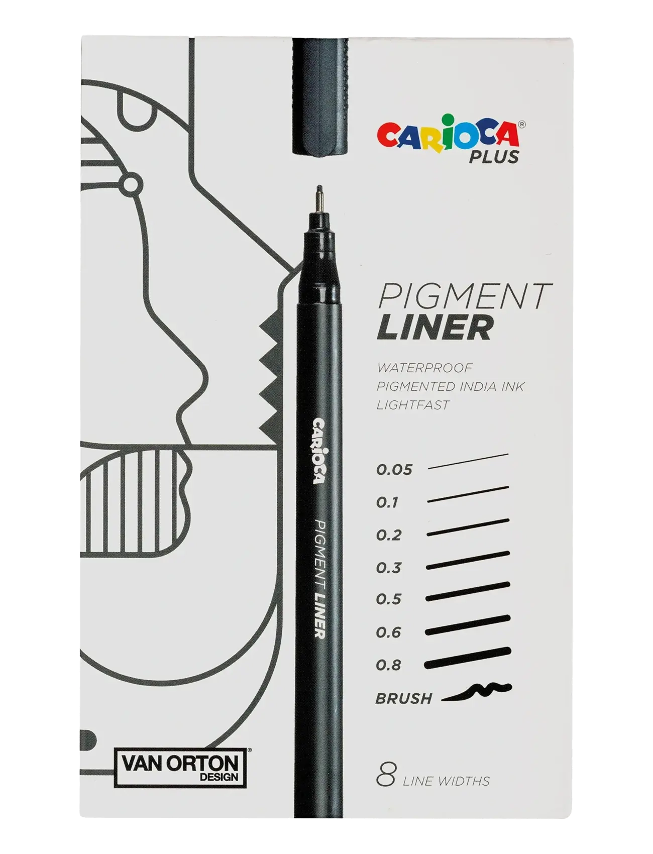 CARIOCA Carioca Plus Pigmentliner 8-Pack Schwarz - One Size - Kinder