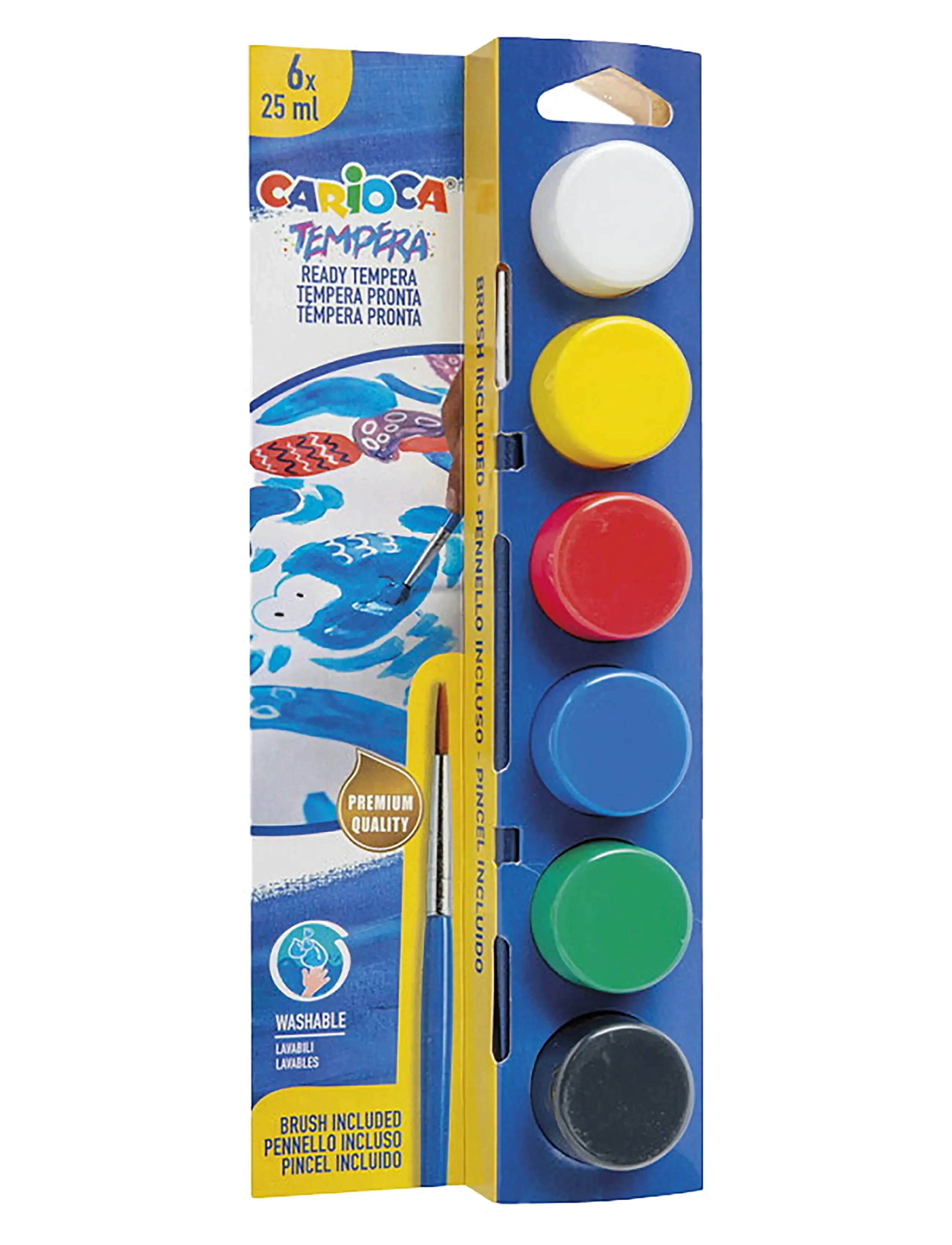 Carioca Temperafärger 6 X 25 Ml Klassiska, One Size, Drawing, Mehrfarbig/gemustert - Paints, Kinder