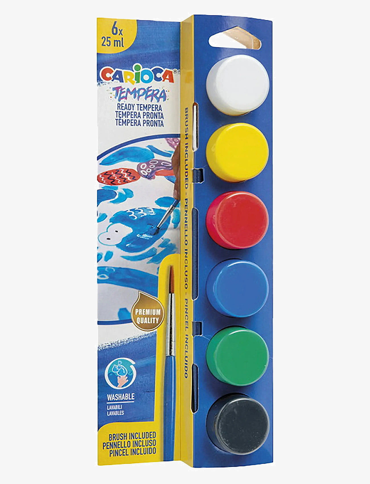 Carioca - CARIOCA TEMPERAFÄRGER 6 X 25 ML KLASSISKA - farben - multi - 0