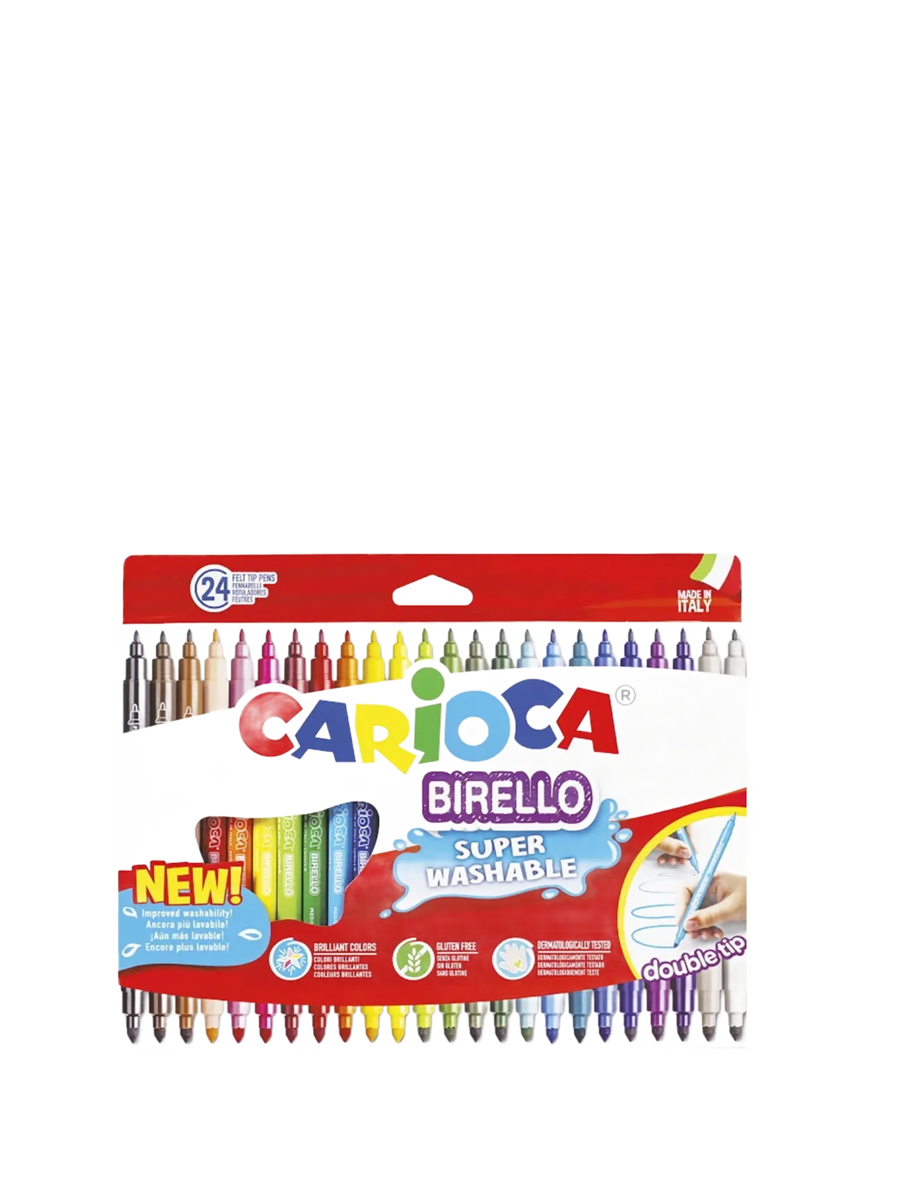 Carioca Duo Fiber Pencils 24-Pack 950131, One Size, Drawing, Mehrfarbig/gemustert - Stationery, Kinder
