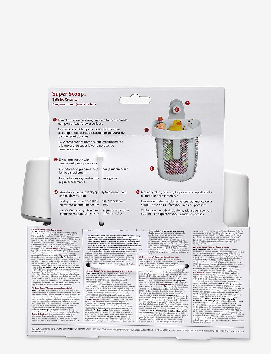 Carlo Baby - Super Scoop Bath Toy Organiser - badespielzeug - grey - 2