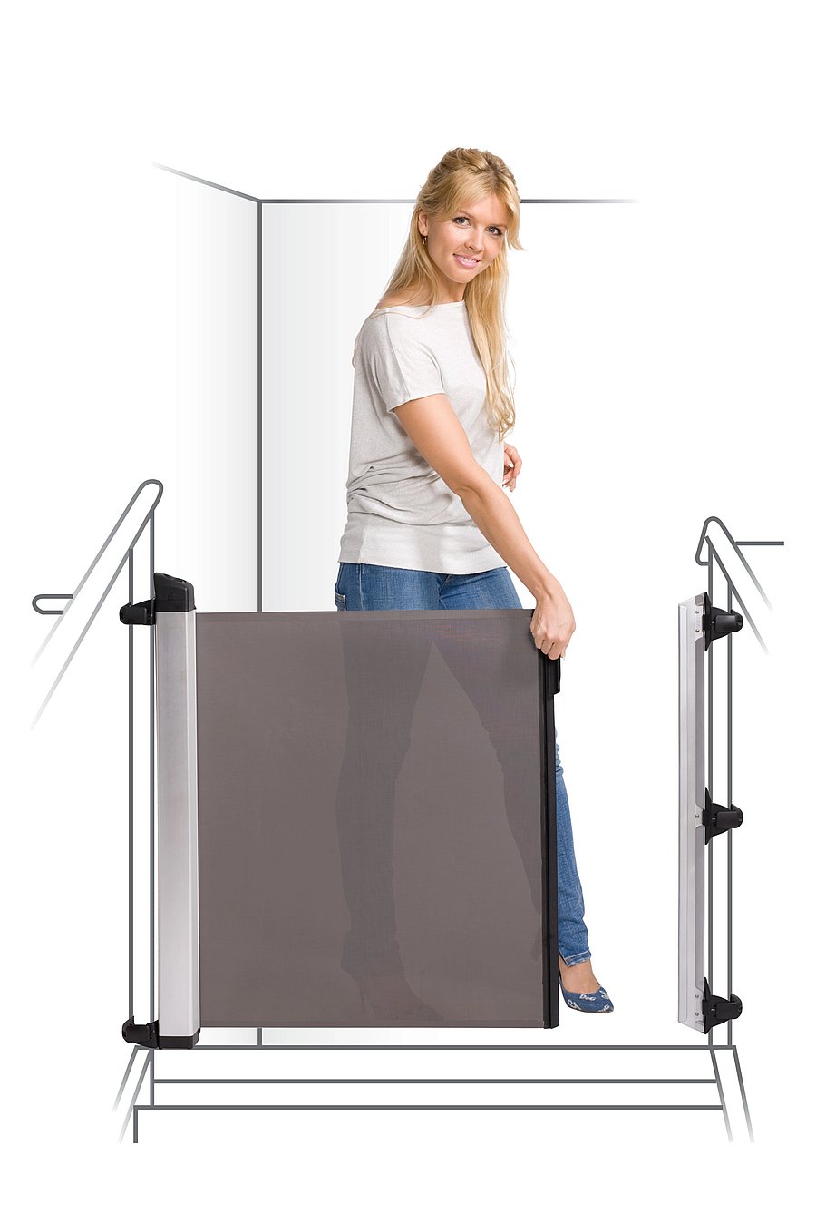 Carlo Baby - Kiddy Guard Avant Svart 120 cm - schutzgitter - black - 3