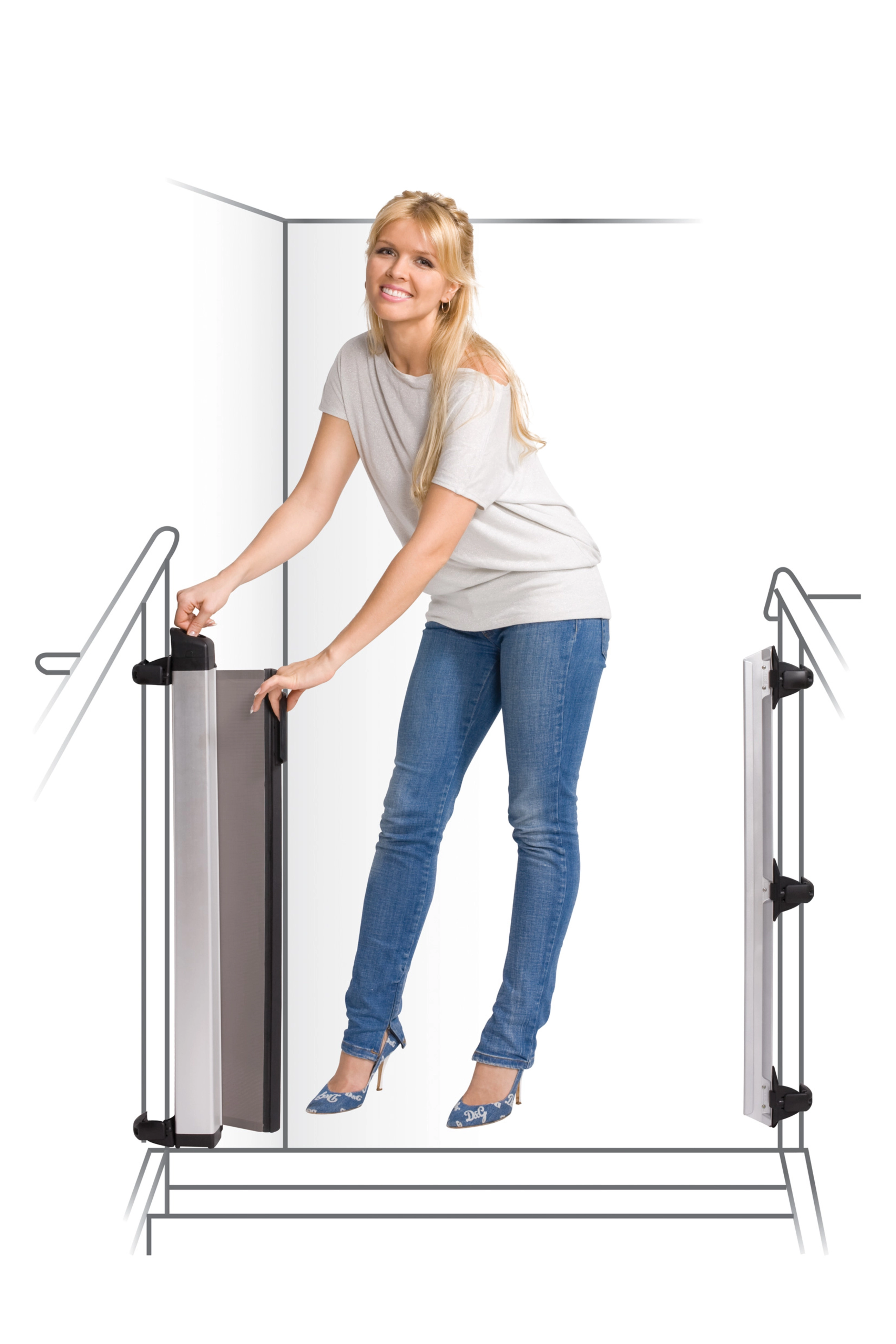 Carlo Baby - Kiddy Guard Avant Svart 120 cm - portes de sécurité - black - 4