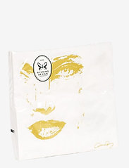 Carolina Gynning - Napkin Pice of me vit/guld 20 pc - paper napkins - white/gold - 0