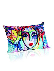 Carolina Gynning - Pillow case sammet Slice of life 40x60 cm - najniższe ceny - multi colour - 1