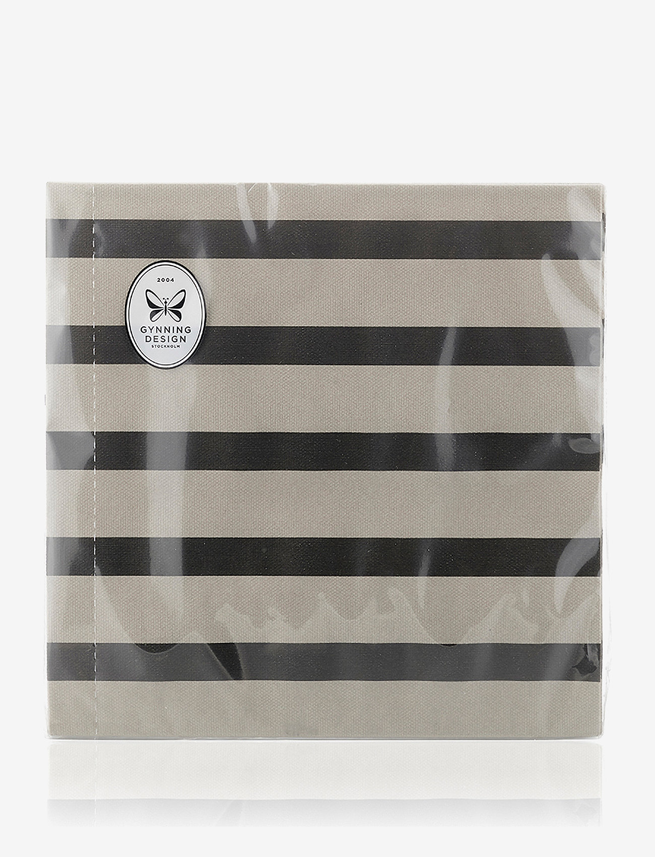 Carolina Gynning - Luxury - napkin - pabersalvrätikud - greige/black stripe - 1