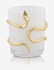 Snake - candle cup - WHITE/GOLD