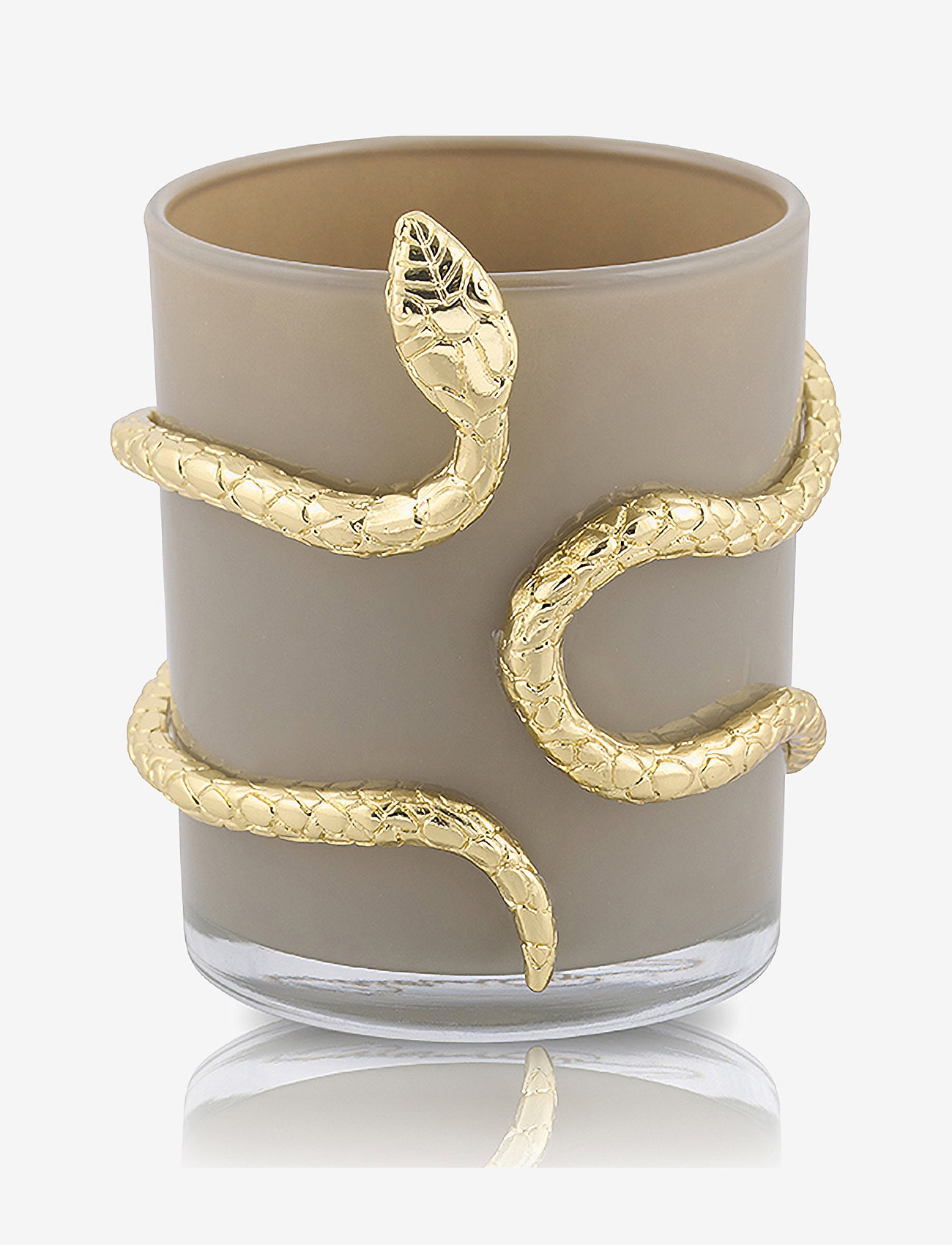 Carolina Gynning - Snake - candle cup - lowest prices - greige/gold - 0