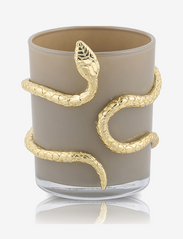 Snake - candle cup - GREIGE/GOLD