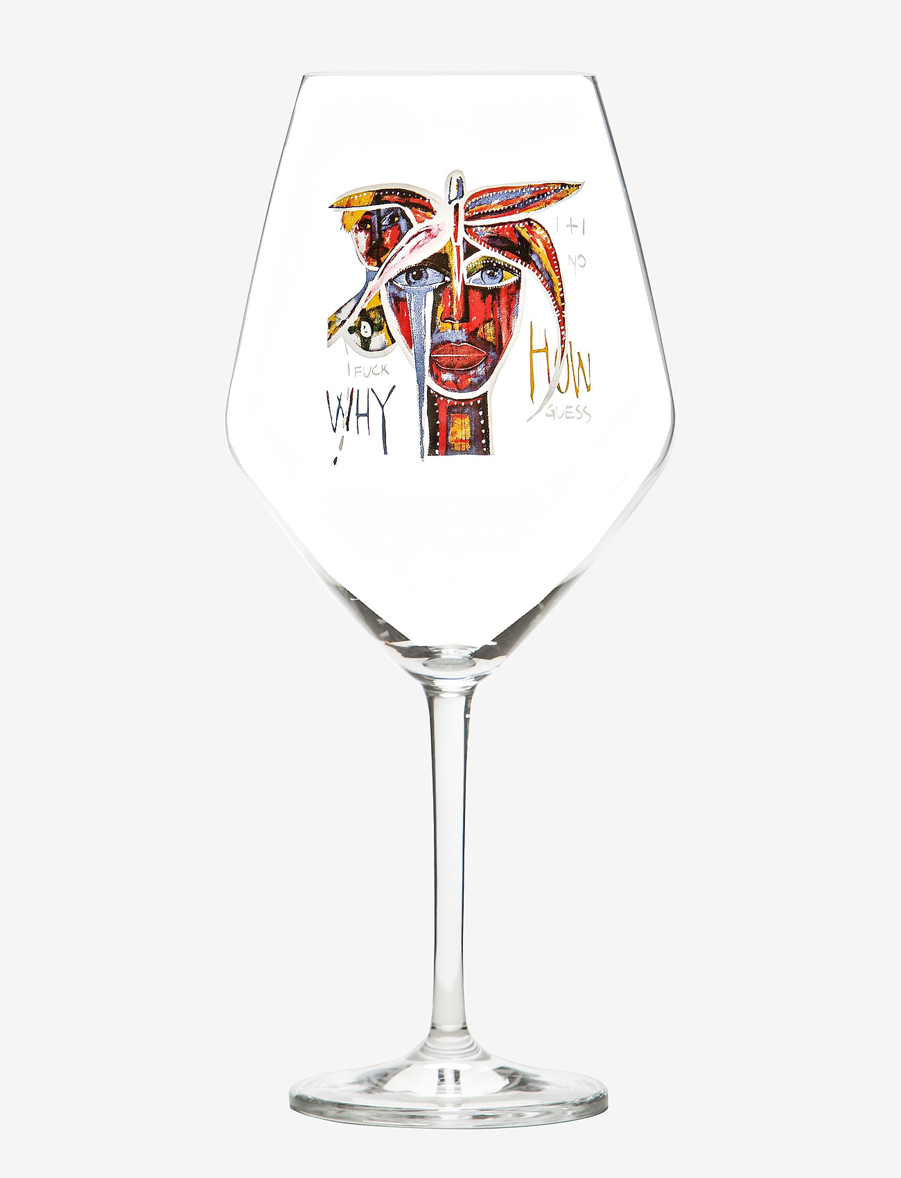 Carolina Gynning - Butterfly Mess. IV - red wine glasses - clear with decal - 0