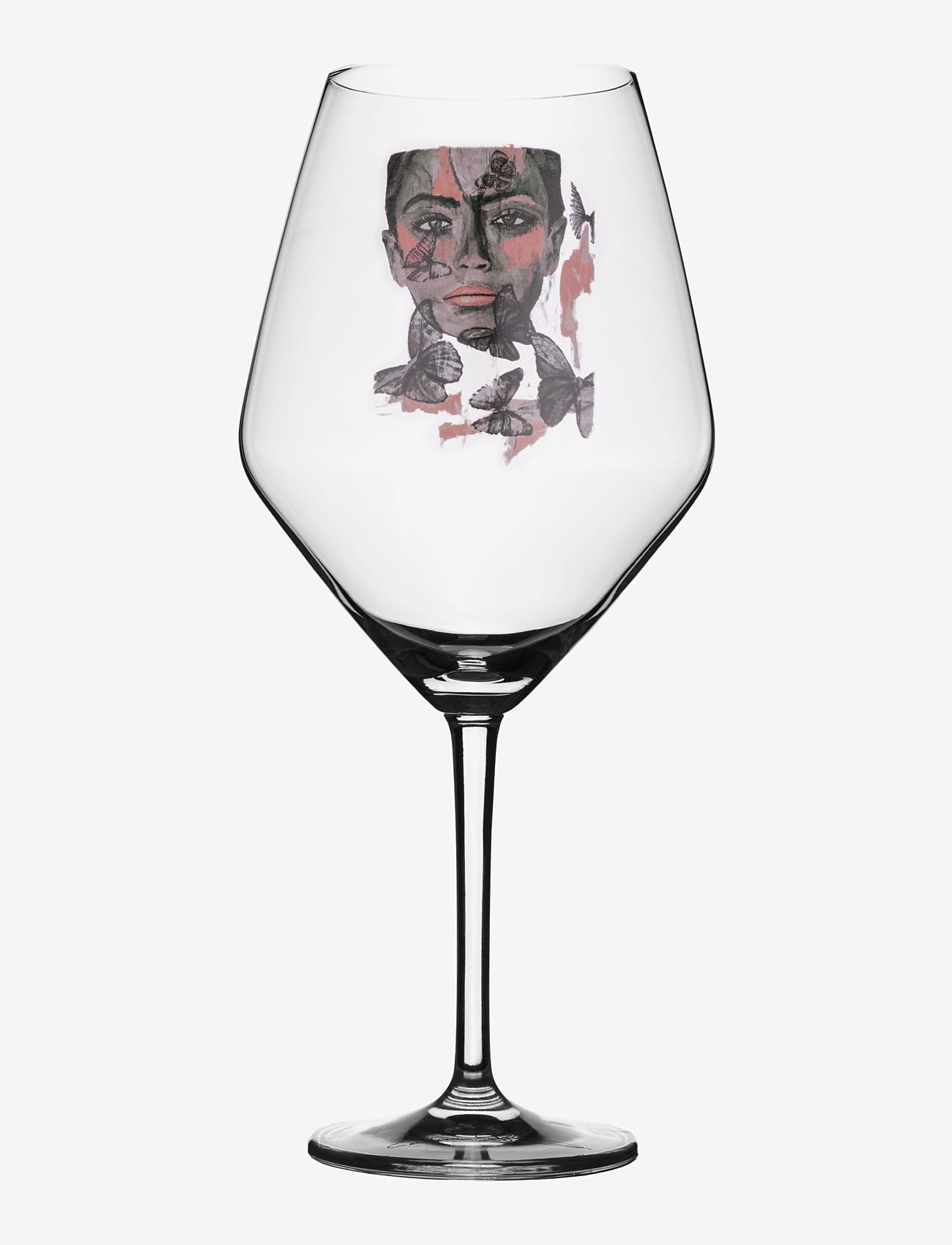 Carolina Gynning - Butterfly Queen Wine glass - hvitvinsglass - clear with decal - 0