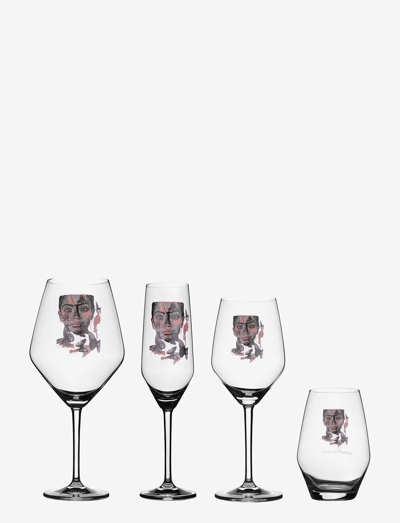 Carolina Gynning - Butterfly Queen Wine glass - weißweingläser - clear with decal - 1