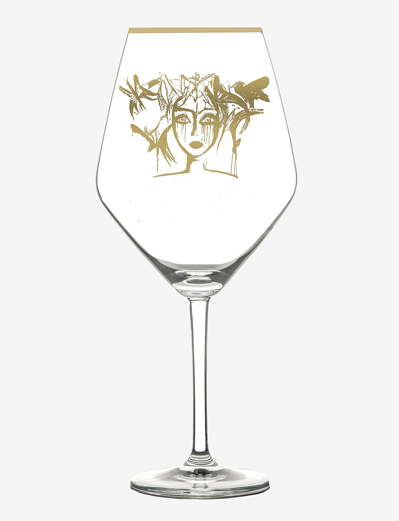 Carolina Gynning - Slice of Life Gold - rödvinsglas - clear with decal - 0