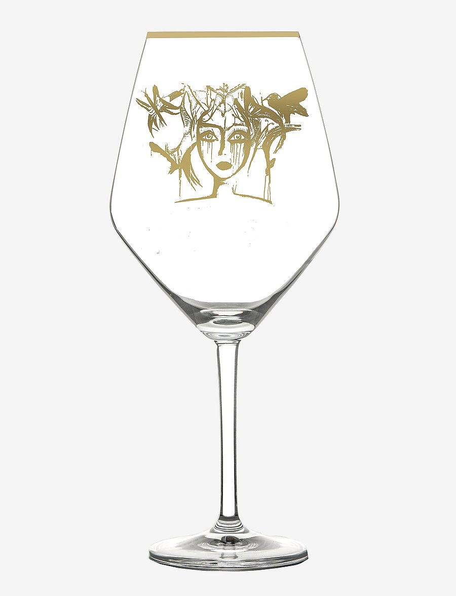 Carolina Gynning - Slice of Life Gold - rotweingläser - clear with decal - 0